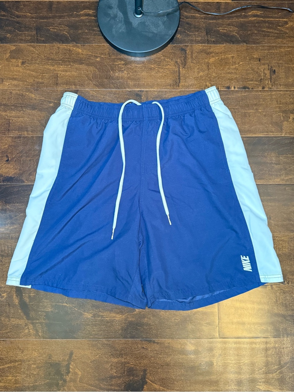 Vintage Nike Men’s Blue/White Swim trunks Size XL